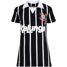 Camisa Polo do Corinthians Retrô Kalunga Feminina