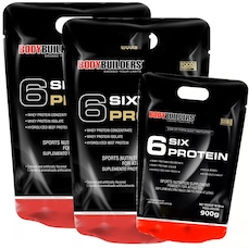 6 Six Protein Bodybuilders - 2Kg - 2 Pacotes + 6 Six Protein - 900g