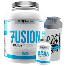 Kit Whey Protein RN Foods 2kg Chocolate + BCAA 100g + Coqueteleira