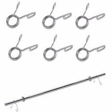 Kit 10 Presilhas Barra Grampo 3 Voltas 25.40 mm