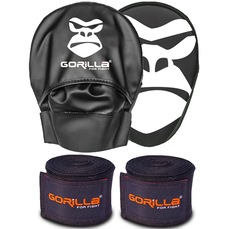 Kit Gorilla Manopla de Foco Aparador de Soco + Bandagem 03 Metros