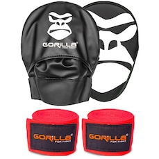 Kit Gorilla Manopla de Foco Aparador de Soco + Bandagem 03 Metros