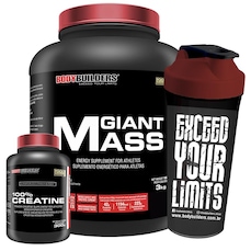 Kit Para Força - Massa Bodybuilders - 3kg + Creatina + Coqueteleira