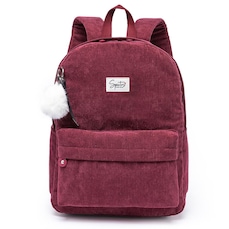Mochila Spector Velvet com Chaveiro Peludo - 16,5 Litros