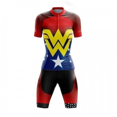 Conjunto de Camisa e Bermuda GPX Mulher Maravilha - Feminina