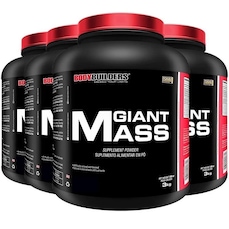 Kit Giant Mass Bodybuilders - Baunilha - 3kg - 4 unidades