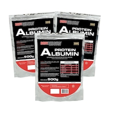 Kit 3x Albumin Protein Bodybuilders - Baunilha - 500g
