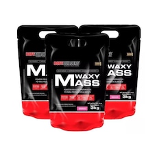Kit Waxy Mass Bodybuilders - Chocolate - 3kg + Waxy Mass Baunilha - 3kg + Waxy Mass - Morango - 3kg