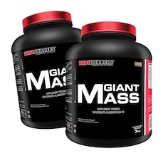 Kit 2x Giant Mass Bodybuilders Morango + Chocolate - 3kg
