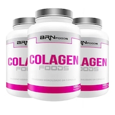 Kit Colágeno BRN Foods - 100 Cápsulas - 3 Unidades