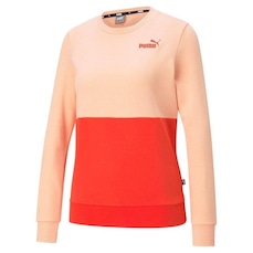 Blusão de Moletom Puma Essentials Colourblock Crew TR - Feminino
