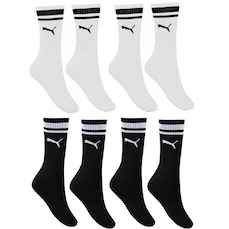Meia Puma Esportiva Cano Longo - Feminina - 4 Pares