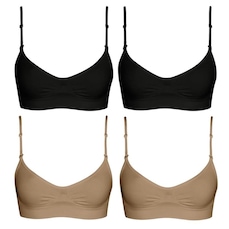 Kit Top Fitness Selene Regulável sem Costura - 4 unidades - Adulto