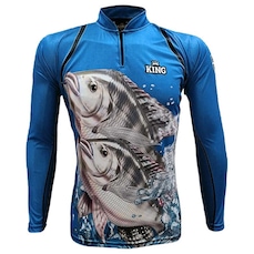 Camiseta de Pesca Manga Longa King Brasil Tilápia Proteção UV50+ - Masculina
