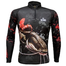 Camiseta de Pesca Manga Longa King Brasil Pirarara Proteção UV50+ - Masculina