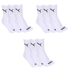 Kit Meias Cano Médio Puma Esportiva com 9 pares - Feminina