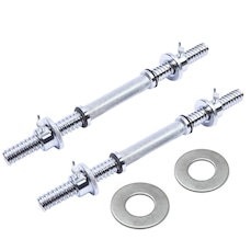 Barra Halter Maciça Yangfit Recartilhada com Rosca - 40cm - Par