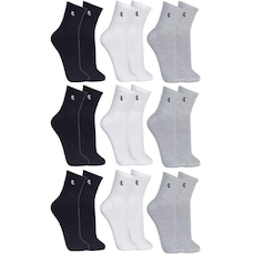 Kit de Meias Lupo Cano Médio Kit com 9 Pares - Masculina