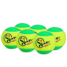 Kit Bolas de Tênis Spin 75 com 6 Unidades - Estagio 1 - Infantil