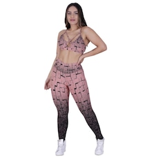 Conjunto Orbis Fitness com Calça Legging Degrade + Top Tiras com Bojo Removível - Feminino