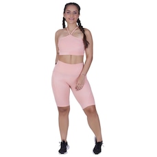 Bermuda Orbis Fitness Bolso Jacquard Relevo - Feminina
