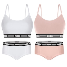 Kit Puma 2 Tops Modal Stretch + 2 Calcinhas Mini Boxer - Feminino