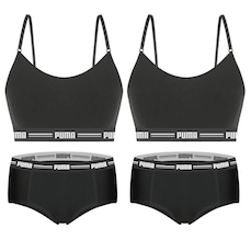 Kit Puma 2 Tops Modal Stretch + 2 Calcinhas Mini Boxer - Feminino