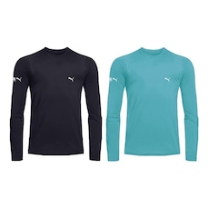 Kit Camisas Térmicas Puma Manga Longa UV50+ - Infantil - 2 unidades
