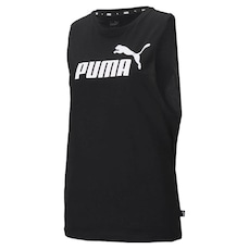 Camiseta Regata Puma Cavada Essentials Logo - Feminina