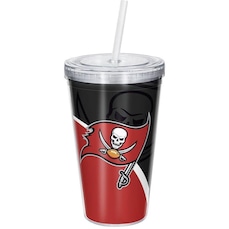Copo NFL com Canudo Luxo Tampa Bay Buccaneers