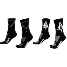 Kit 02 Pares Meia Corrida Ciclismo Hupi Fé Nossa Senhora