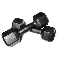 Halter Sextavado Pintado Iniciativa Fitness 8Kg - Par