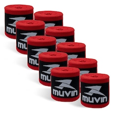 Kit Muvin Bandagem Elástica Boxe Muay Thai - 3 Metros - 5 Pares
