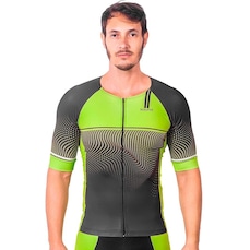 Camisa Kauna com Mangas Triathlon Elite Fluor Power Proteção UV50+ - Masculina