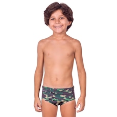 Sunga Kauna Camuflagem Militar Proteção UV50+ - Infantil