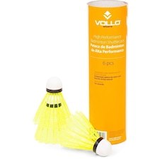 Peteca de Badminton Vollo de Nylon Base de Cortiça - 6 Unidades