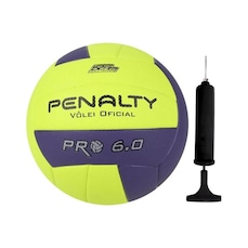 Kit de Bola de Vôlei Penalty 6.0 PRO X + Bomba de Ar