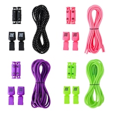 Cadarço Elástico HUPI LACES Corrida Colorido - Kit 04 Pares