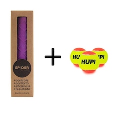 Undergrip Spider + Pack 03 Bolas HUPI Pro Beach Tennis
