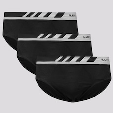 Kit de Cuecas Slip Lupo Microfibra com 3 Unidades - Adulto