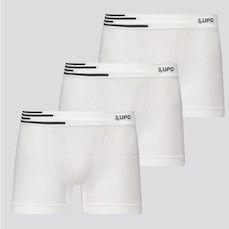 Kit de Cuecas Boxer Lupo Fiber com 3 Unidades - Adulto