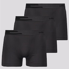Kit de Cuecas Boxer Lupo Fiber com 3 Unidades - Adulto