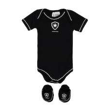 Kit Body Botafogo Torcida Baby Body + Pantufas - Infantil
