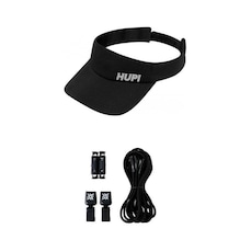 Kit 1 Viseira de Corrida e 1 Cadarço Elástico Hupi Liso