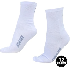 Meia Cano Alto Hupi Casual - 12 Pares - Unissex