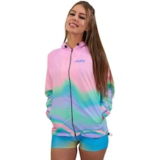 Jaqueta Corta Vento com Capuz Hupi Boreal - Feminina