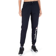 Calça Jogger Moletom Champion Felpado Logo Vertical - Feminina