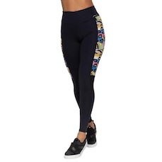 Calça Legging AVA Fitness Wear Suplex Recorte e Detalhe em Tule - Feminina