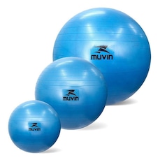 Kit de Bolas de Pilates Muvin Antiestouro com Bomba - 45cm, 65cm e 85cm