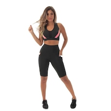 Conjunto Frimodas Fitness Bermuda E Top Suplex Microfibra - Feminino